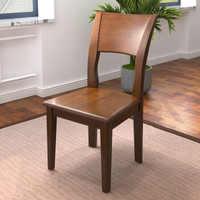 南之安 餐椅实木椅子家用靠背椅实木座椅现代简约餐厅餐桌椅实木椅子实木18#餐椅 胡桃色