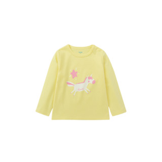 MarColor 马卡乐 500122132005-3600 儿童长袖T恤 柠檬黄 120cm