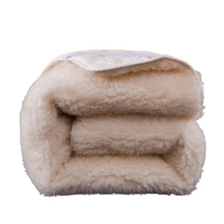 兰序 纯羊毛床褥 白色 100*200cm