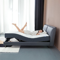 8H Milan智能电动床Pro 米兰灰蓝 MZ1 零度绵床垫套装 1.5m