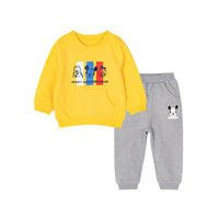 Disney baby 迪士尼宝贝 米奇系列 男童圆领长袖卫衣套装 213T1281 2件套 黄色 120码