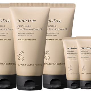 innisfree 悦诗风吟 火山岩泥毛孔清洁洗颜乳 150g*3支+50g*3支