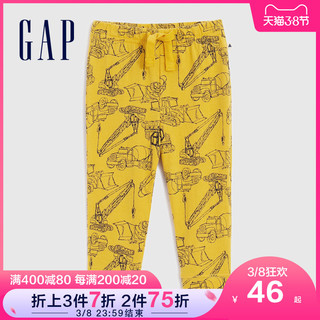 Gap 盖璞 婴儿纯棉印花针织裤847724春季2022新款童装打底裤