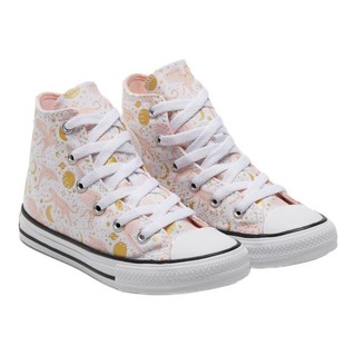 CONVERSE 匡威 All Star系列 672221C-102 女童休闲运动鞋 白色/粉色/金色 33.5码