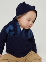 Gap 盖璞 婴儿|碳素软磨系列 徽标LOGO熊耳法式圈织软卫衣