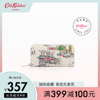 Cath Kidston 手绘手拿拉链钱包零钱包卡包女长款钱包女小众设计夏