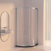 diiib 大白 DXL25003-1001 弧形铝合金淋浴房 亮银色 0.9*0.9*1.9m