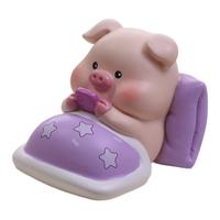 Xiaozhihua 笑之画 失眠猪 熬夜动物趴摆件