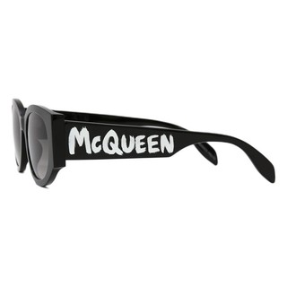 ALEXANDER MCQUEEN 男士太阳镜 669323J07401053 黑框烟灰片