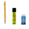 SAKURA 樱花 自动铅笔 XS-123 黄色 0.3mm 单支装+铅芯 0.3mm HB 12支/盒+橡皮擦 小号 单块