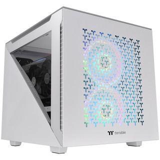 Thermaltake 曜越 艾坦 Divider 200 TG Air M-ATX机箱 全侧透 白色