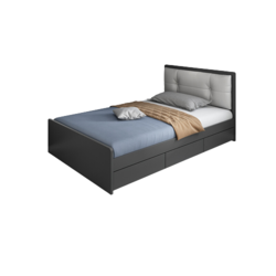 佳佰 床 现代简约单人床1.2米 储物床 小户型带抽屉收纳床