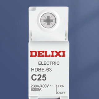 DELIXI 德力西 HDBE系列 HDBE631C25 1P单极断路器 25A