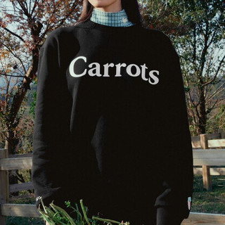 GXG X Carrots 男女款圆领卫衣 10D1310100A 黑色 L