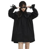 DIDDI MODA 女士长袖衬衫 k5955 黑色 S