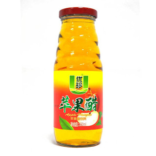 优珍 苹果醋 果汁饮料 330ml*15瓶 螺旋瓶 节日礼盒装 整箱装饮品