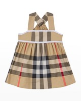 Girl's Miri Vintage Check Sundress w/ Bloomers, Size 1-18M