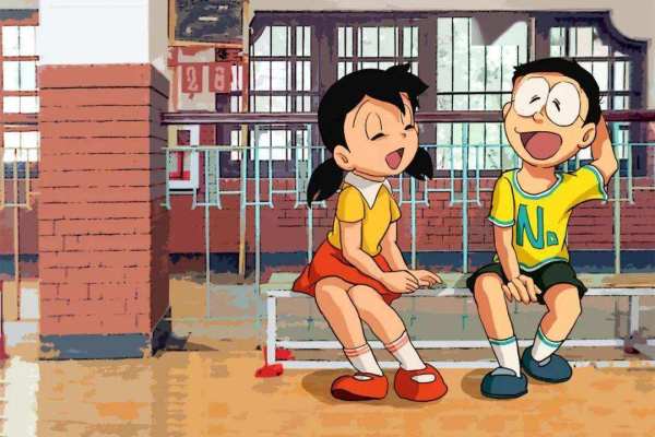 doraemon哆啦a梦朋友系列静香大雄坐姿手办