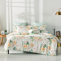 Dohia 多喜爱 高支高密全棉套件 床单被套枕袋 全棉温馨花卉套件 花伴甜心