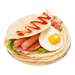 农谣人原味葱香味手抓饼早餐卷饼葱油饼皮培根火腿烤肠