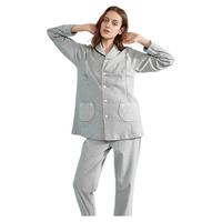 EMXEE 嫚熙 COSY舒畅系列 MX-YZF56027 月子服两件套 夏薄款 180g猫咪款灰色 XL