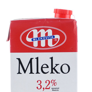 MLEKOVITA 妙可 3.2%蛋白 全脂纯牛奶 1L*12盒*2箱