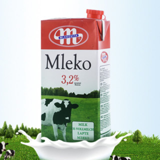 MLEKOVITA 妙可 3.2%蛋白 全脂纯牛奶 1L*12盒*2箱