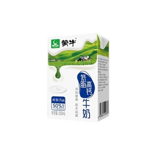 88VIP：MENGNIU 蒙牛 低脂高钙牛奶250ml*24盒富含VD轻食早餐优质蛋白 1件装