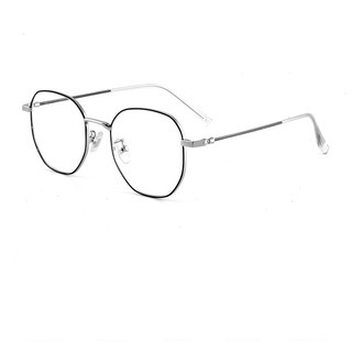 HD 汇鼎 2538 黑银色金属眼镜框+1.74折射率 防蓝光镜片