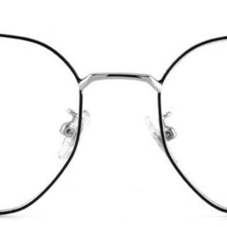 HD 汇鼎 2538 黑银色金属眼镜框+1.74折射率 防蓝光镜片