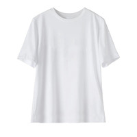 世肯 女士圆领短袖T恤 093B 白色 L
