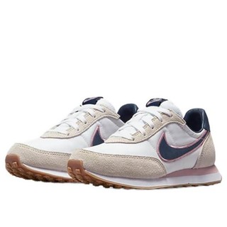 NIKE 耐克 WAFFLE TRAINER 男童休闲运动鞋 DJ0346-100 白色/釉粉/山峰白 28码