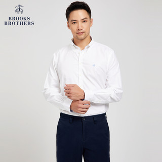 Brooks Brothers/布克兄弟男士新款免烫时尚纯色长袖休闲衬衫