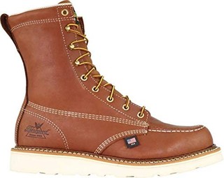 Thorogood 男式 American Heritage 8 英寸(约 20.3 厘米)软帮鞋头,MAXWear 坡跟*鞋头靴