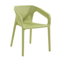 百思宜 8313 北欧休闲塑料椅 茶绿色