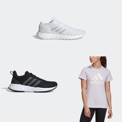 adidas 阿迪达斯 PURE-PURE BOOST 男女款运动跑鞋+T恤+跑鞋