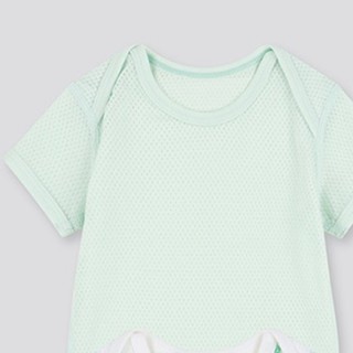UNIQLO 优衣库 438290 婴儿连体衣 2件套 嫩绿色 80cm