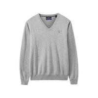 GANT 甘特 男士V领针织衫 8307293 灰色 XL
