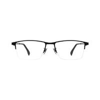 潮库 TB-08 黑色钛板眼镜框+1.56折射率 防蓝光镜片
