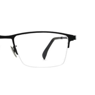 潮库 TB-08 黑色钛板眼镜框+1.67折射率 防蓝光镜片