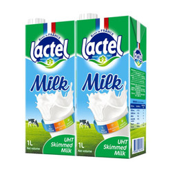 lactel 兰特 脱脂牛奶 1L*2盒