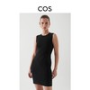 COS女装 修身版型无袖直筒小黑裙2022春季新品1069477001