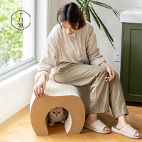 十八纸折叠猫隧道凳宠物猫咪通道玩具创意换鞋牛皮纸茶几凳沙发凳