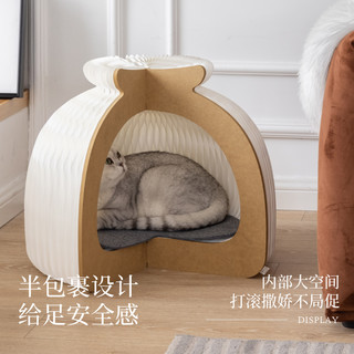 十八纸猫窝创意封闭式猫咪帐篷四季通用可拆洗冬季保暖网红猫房子