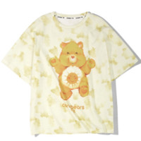 LEDIN 乐町 爱心熊联名 女士圆领短袖T恤 CWDAB230230 透明黄色 XS