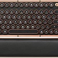 AZIO 复古紧凑键盘(Elwood) - 豪华复古背光机械键盘,带扶手架