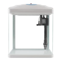 SUNSUN 森森 高清玻璃一體小魚缸HRB-230白色款帶水泵LED變色