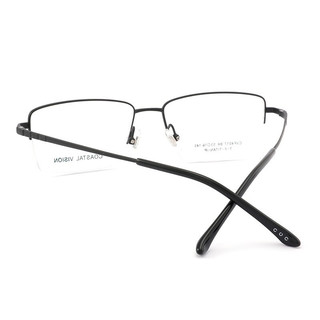 Coastal Vision 镜宴&essilor 依视路 CVF4017 黑色钛金属眼镜框+钻晶A4系列 1.60折射率 非球面镜片