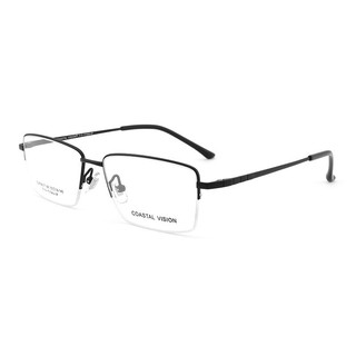 Coastal Vision 镜宴&essilor 依视路 CVF4017 钛金属眼镜框+钻晶A4系列 非球面镜片