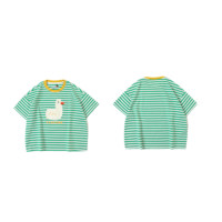 TYAKASHA 塔卡沙 K22CSXZ0015 儿童短袖T恤 绿白条 100cm